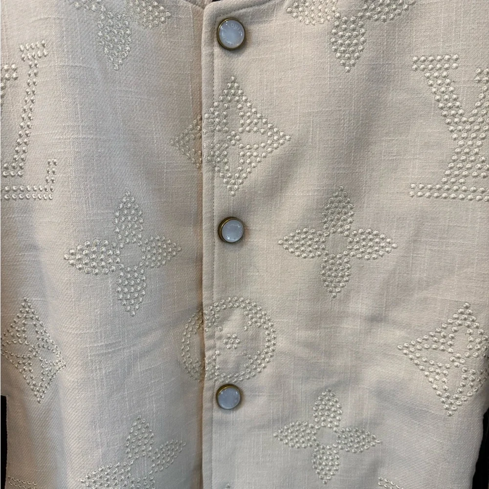 Louis Vuitton Cream and Black Bomber Jacket - Picture 4 of 8